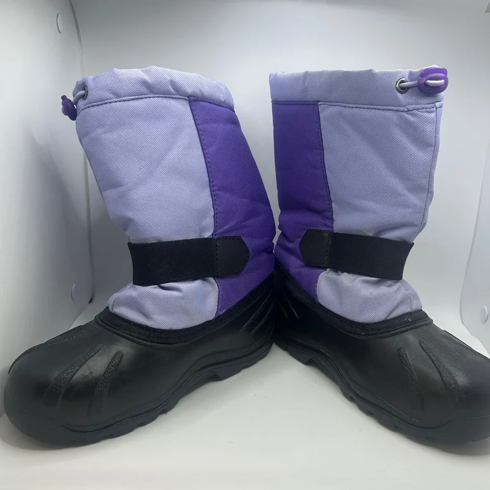 Kamik Kids Purple Waterproof Insulated Snow Boots Size 2 Adjustable Strap